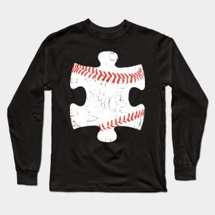 Baseball Autism Awareness Day For Men Women Long Sleeve T-Shirt